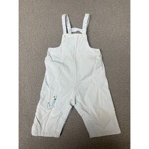 Vintage Health-Tex Blue embriodered Overalls Size 24 months